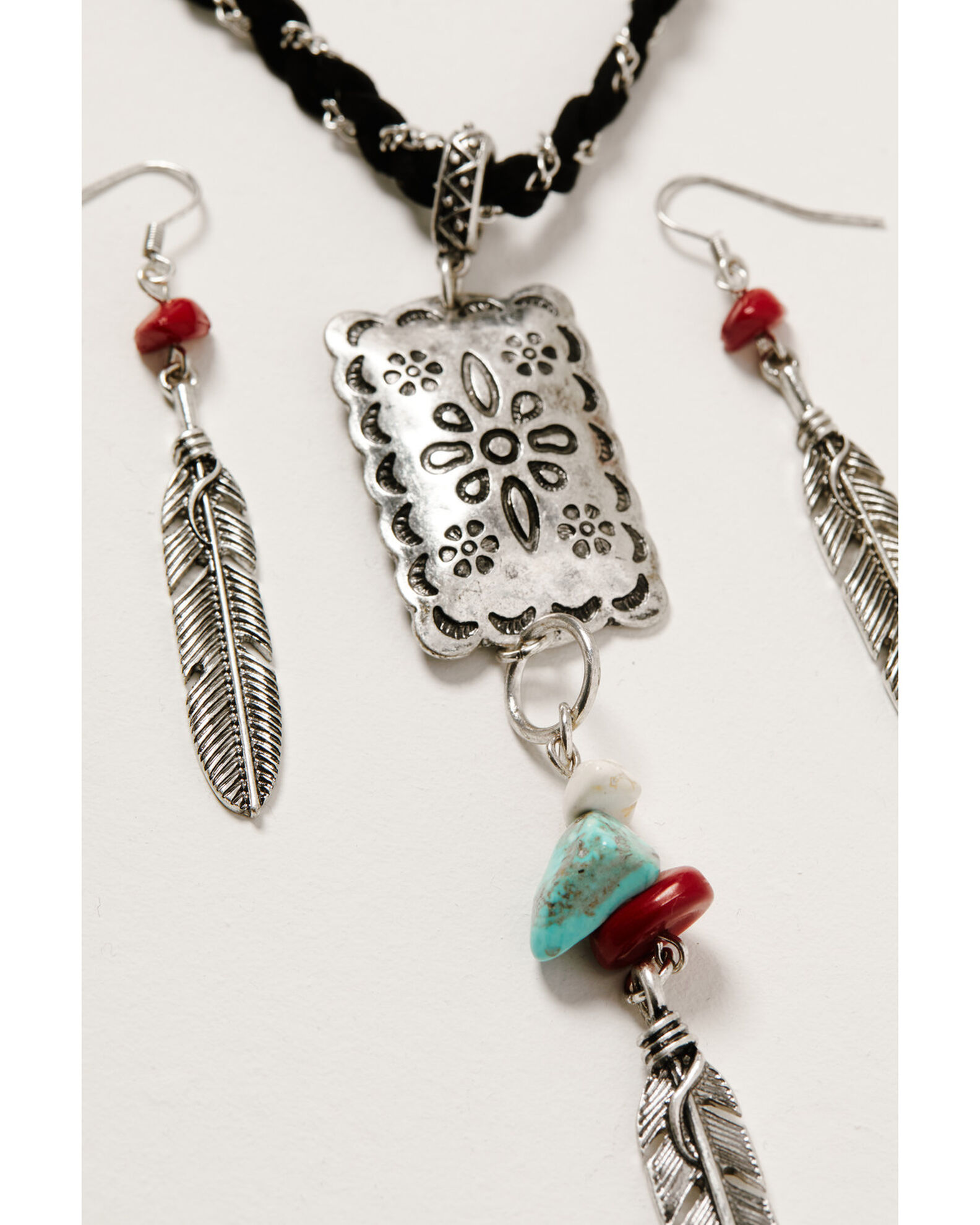 Image #2 - Shyanne Women's Wild Soul Feather Pendant Set, Silver, hi-res