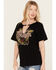 Image #2 - Idyllwind Women's Velvet Cowgirl Cut Out Graphic Tee, Black, hi-res