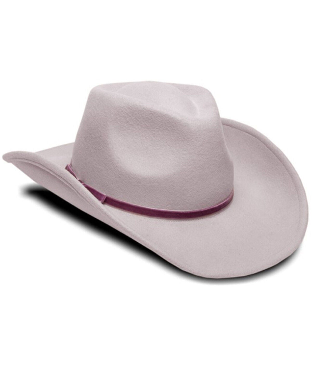 Nikki Beach Women's Lavender \u0026 Mink Riley Wool Felt Western Fedora Hat