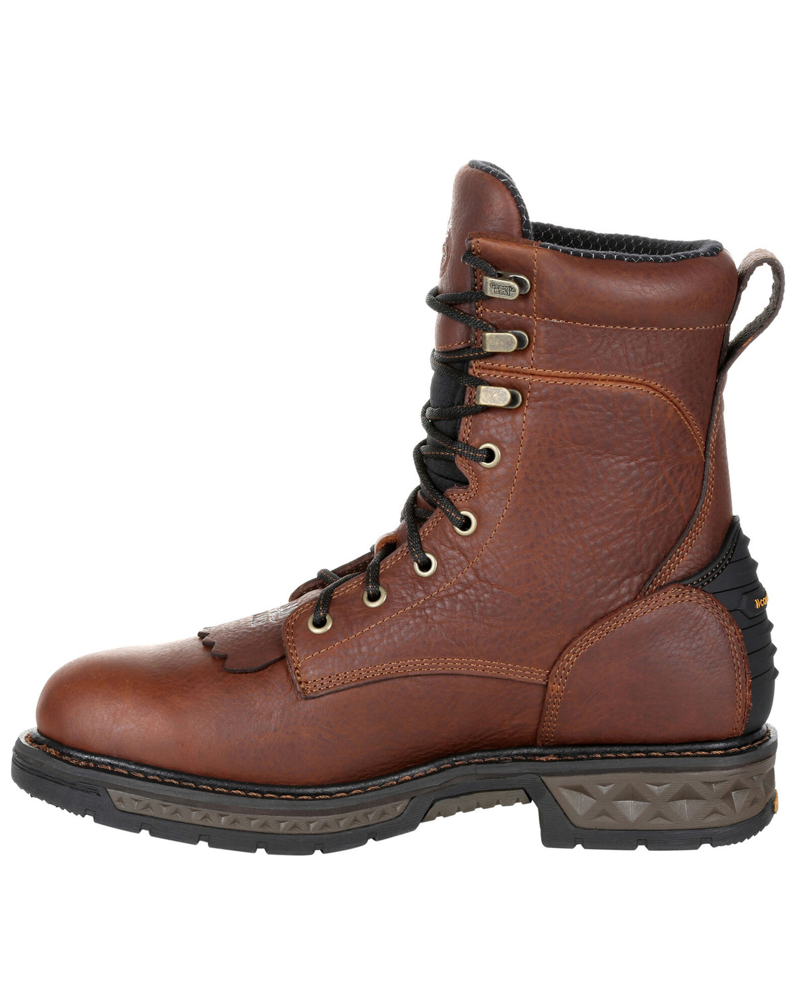 Image #3 - Georgia Boot Men's Carbo-Tec LT Waterproof Lacer Work Boots - Soft Toe, Brown, hi-res