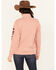 Image #4 - Ariat Women's Boot Barn Exclusive Half Zip Logo Pullover, Pink, hi-res