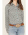 Image #3 - Cinch Women's Geo Print Long Sleeve Button Down Western Shirt, Cream, hi-res