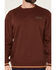 Image #3 - Cinch Men's Solid Logo Crewneck Sweatshirt, Burgundy, hi-res