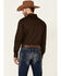 Roper Men's Amarillo Collection Solid Long Sleeve Western Shirt, Brown, hi-res