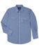 Image #3 - Wrangler Men's Assorted Stripe or Plaid Classic Long Sleeve Pearl Snap Western Shirt, Stripe, hi-res