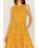 Image #3 - Stetson Women's Southwestern Embroidered Sleeveless Tiered Midi Dress, Yellow, hi-res