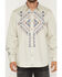 Image #3 - Moonshine Spirit&reg; Men's Ritualistic Solid Embroidered Long Sleeve Snap Western Shirt, Sand, hi-res