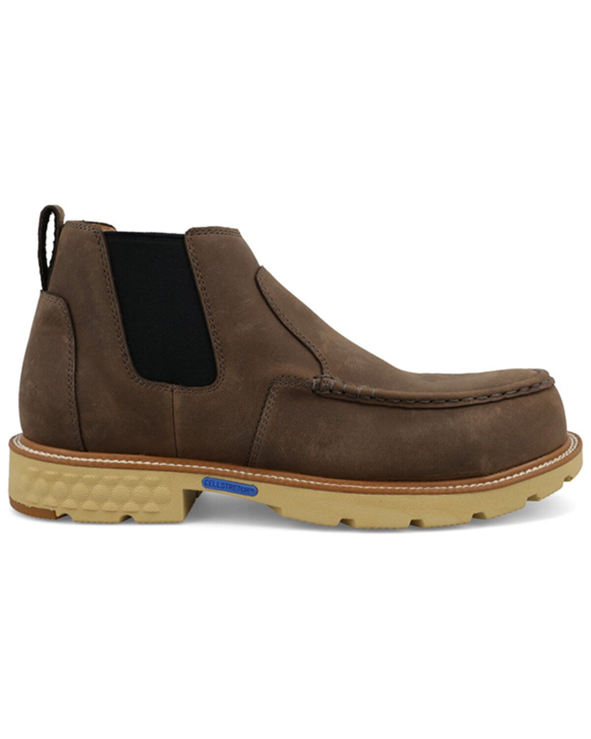 Image #2 - Twisted X Men's 4" Shitake Chelsea Work Boots - Nano Toe, Natural, hi-res