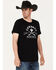 Image #1 - Cinch Men's Camp Yee-Haw Cowboys Never Say Die Graphic T-Shirt , Black, hi-res