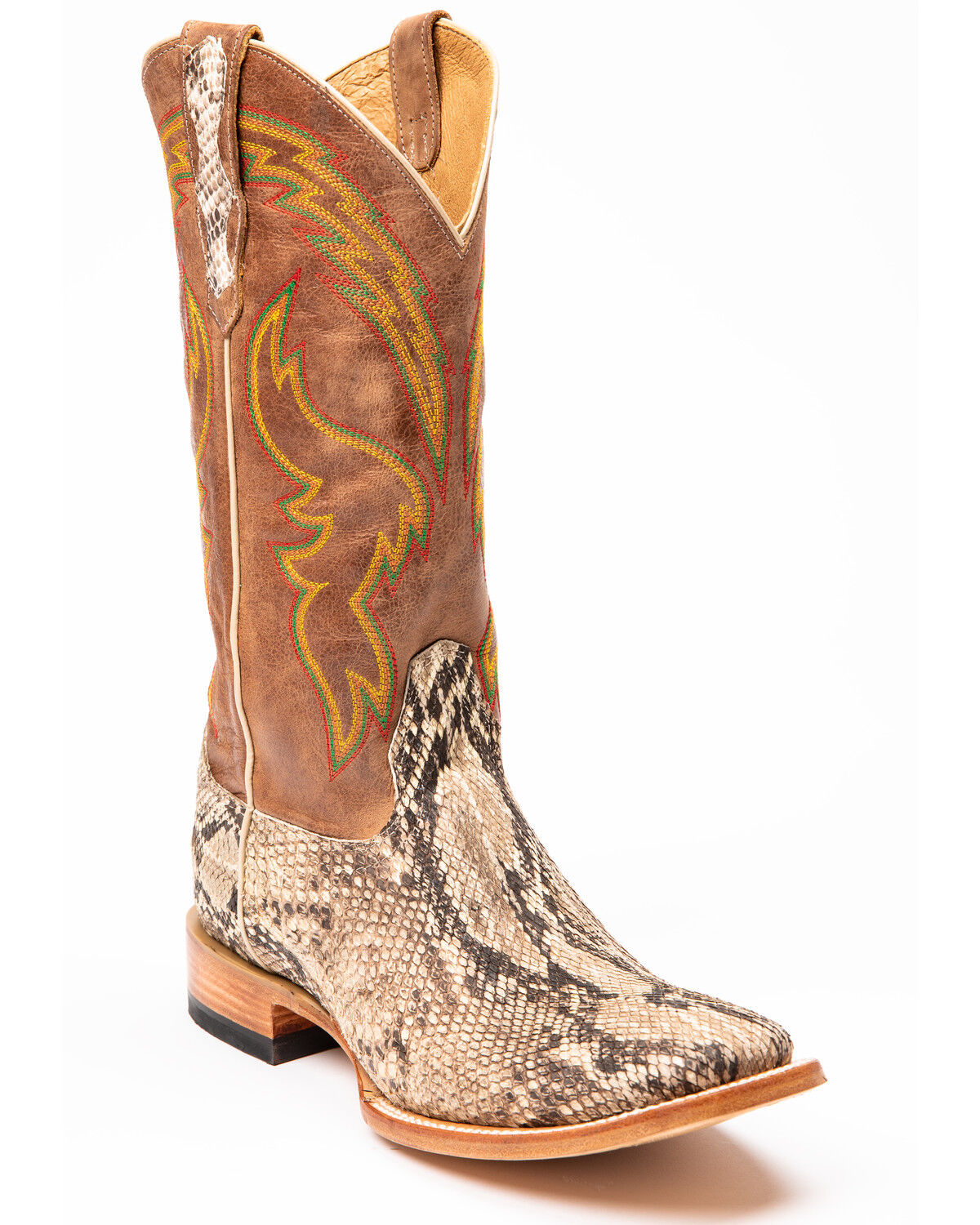 Image #1 - Cody James Men's Exotic Python Western Boots - Broad Square Toe, Brown, hi-res
