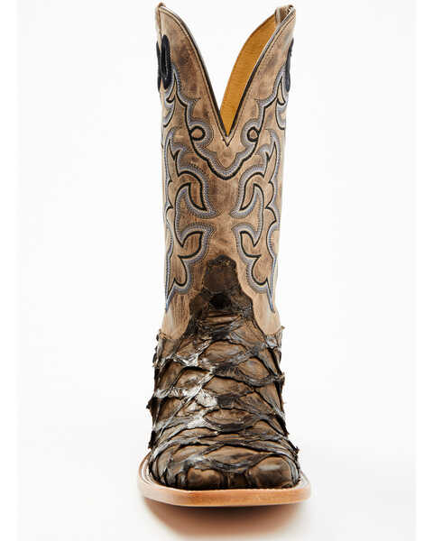 Image #4 - Cody James Men's Exotic Pirarucu Western Boots - Broad Square Toe , Brown, hi-res