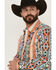 Image #2 - Wrangler Men's Checotah Southwestern Striped Long Sleeve Pearl Snap Western Shirt, Multi, hi-res