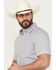 Image #2 - Cody James Men's Salt Lake Geo Print Short Sleeve Button-Down Stretch Western Shirt, White, hi-res