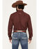 Image #4 - Ariat Men's Reliance Wrinkle Free Geo Print Long Sleeve Button-Down Western Shirt, Burgundy, hi-res