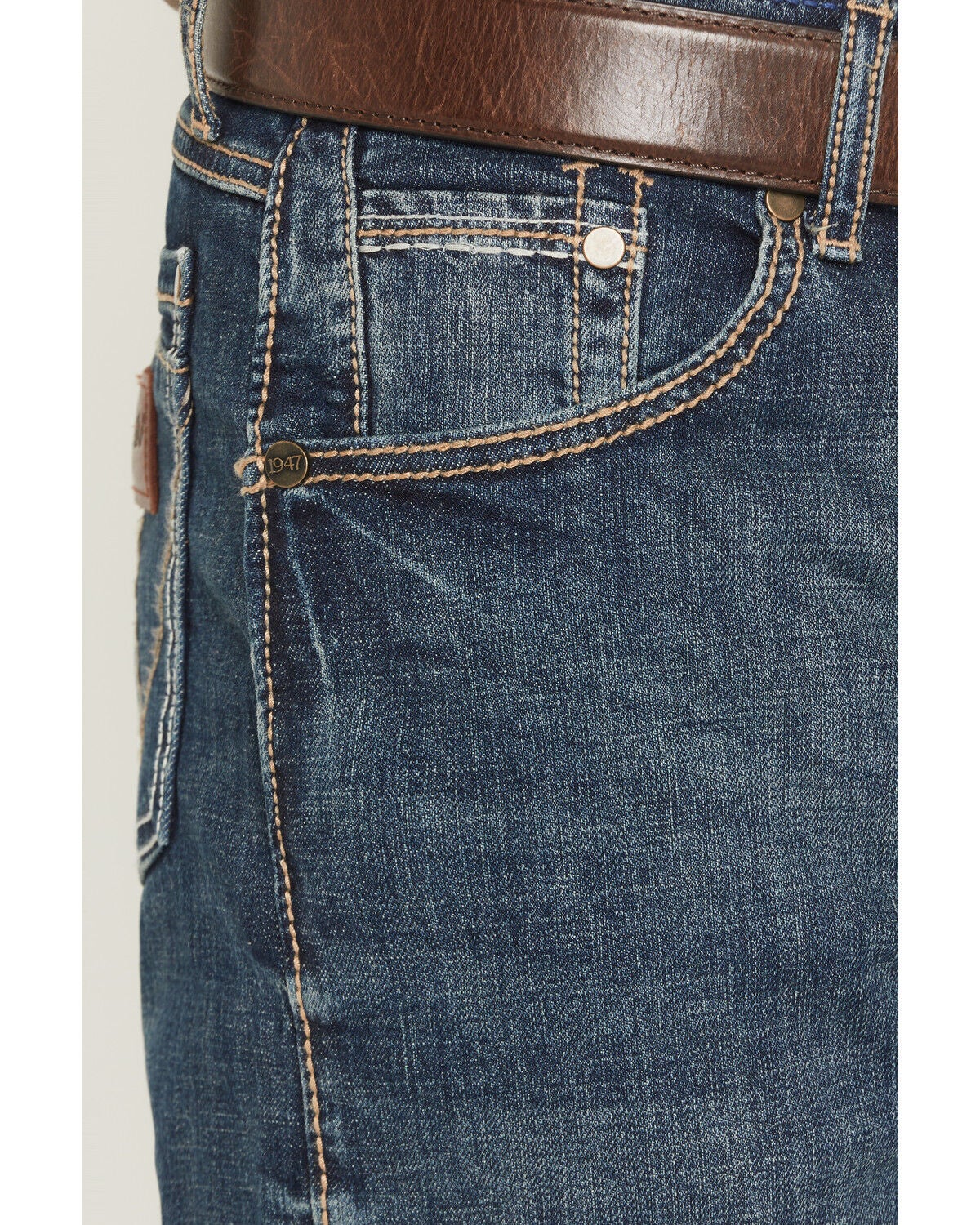 Image #2 - Wrangler Retro Men's Layton Medium Wash Low Rise Slim Bootcut Jeans, Denim, hi-res