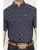Image #3 - Ariat Men's Cian Paisley Print Short Sleeve Button-Down Western Shirt, Navy, hi-res