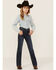 Image #1 - Wrangler Retro Girls' Denver Medium Wash Regular Fit Mid Rise Bootcut Jeans , Blue, hi-res