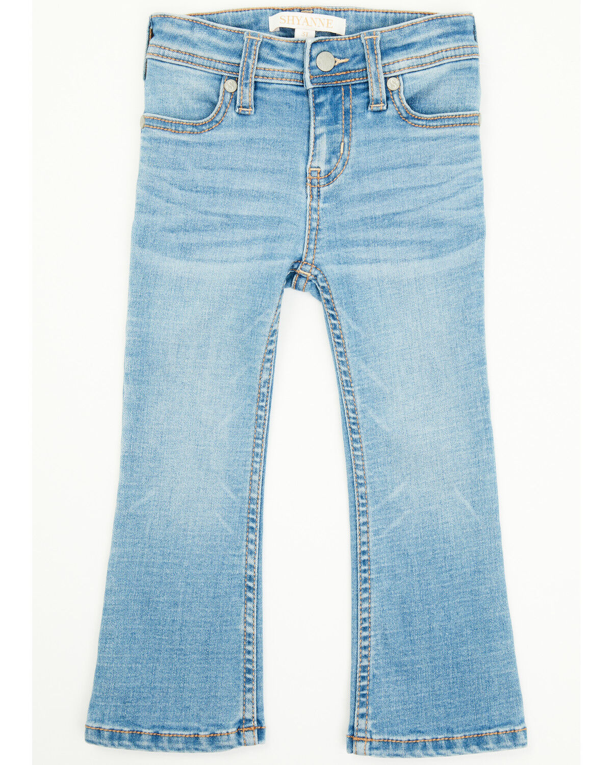 Image #1 - Shyanne Toddler Girls' Light Wash Shayla Bootcut Denim Jeans, Light Wash, hi-res