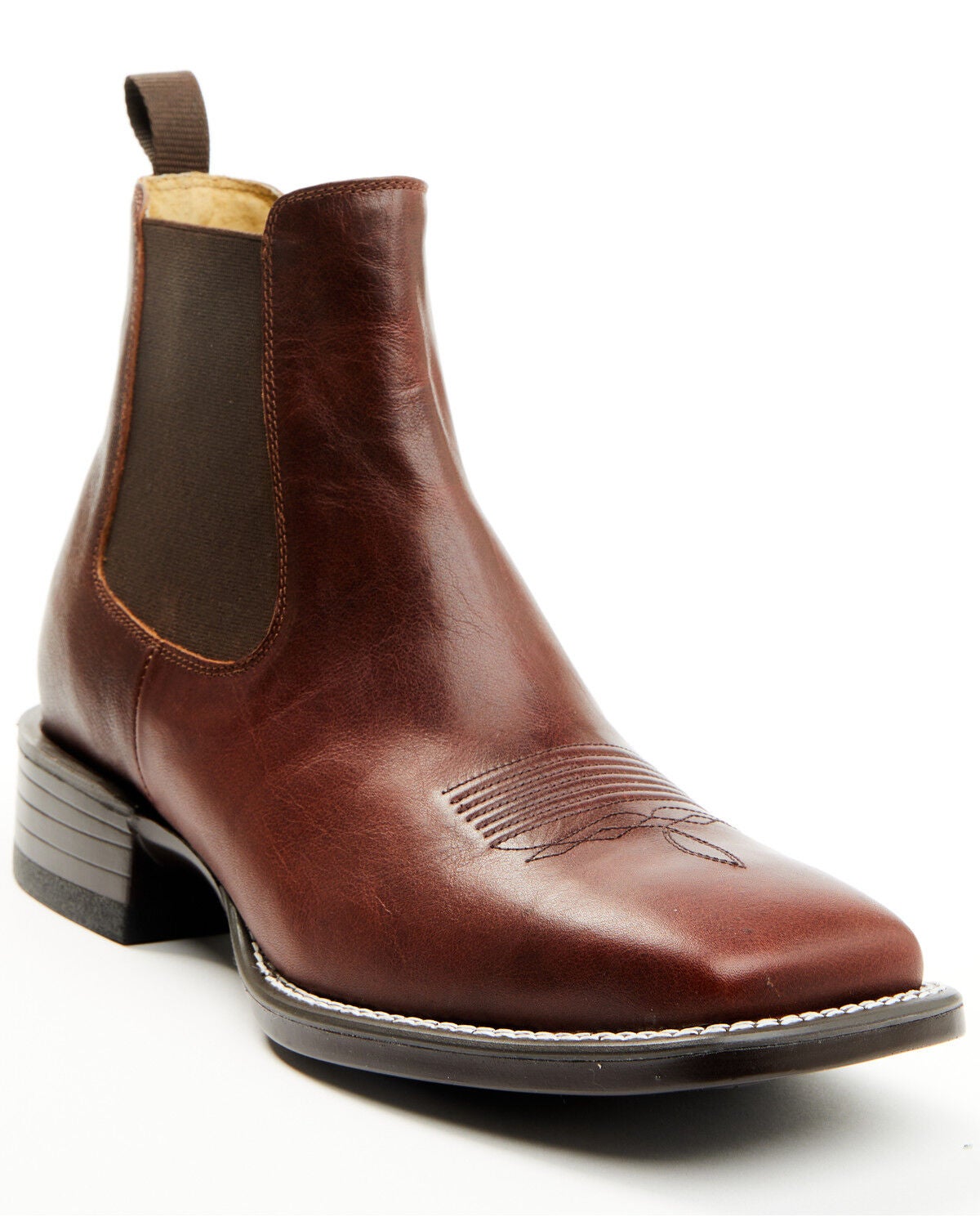 Cody James Men's Jones Chelsea Boots - Broad Square Toe, Cognac, hi-res