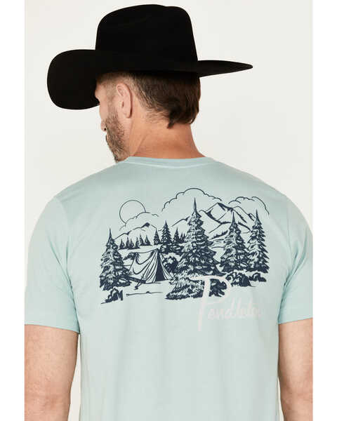 Pendleton Men's Mountain Camping Short Sleeve Graphic T-Shirt, Light Blue, hi-res