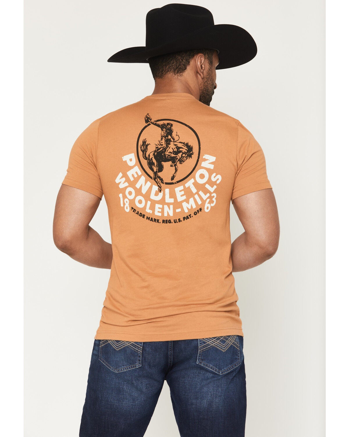 Image #1 - Pendleton Men's Circle Rodeo Short Sleeve Graphic T-Shirt, Mustard, hi-res