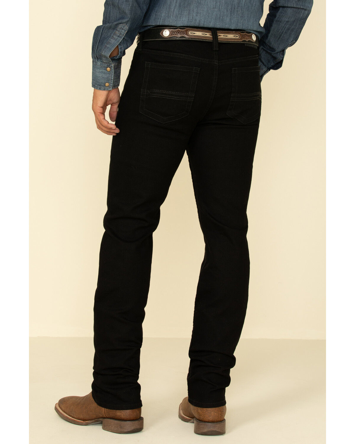 Image #1 - Cody James Men's Night Rider Black Wash Slim Straight Stretch Denim Jeans, Black, hi-res