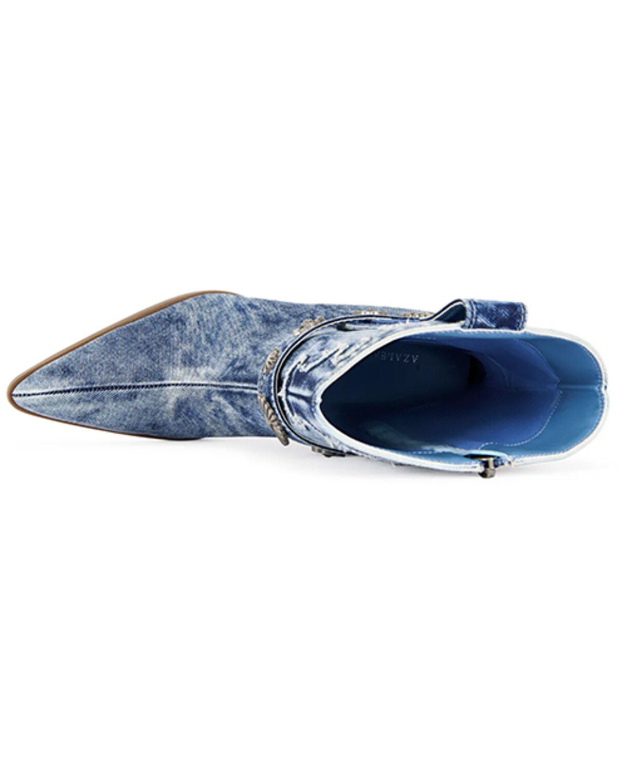 Image #4 - Azalea Wang Women's Neith Denim Western Booties - Round Toe, Blue, hi-res
