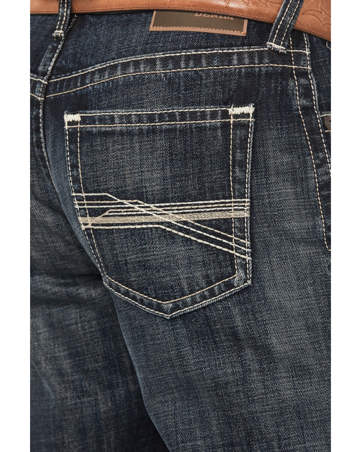 Image #4 - Ariat Men's Boot Barn Exclusive Bart Keith Dark Wash Relaxed Straight Denim Jeans - Big, Dark Wash, hi-res