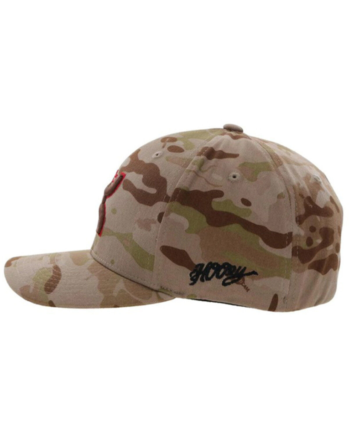 Image #4 - Hooey Men's Chris Kyle Camo Flexfit Trucker Cap, Brown, hi-res
