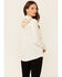 Stetson Women's White Poly Crepe Retro Embroidered Long Sleeve Snap Western Shirt , White, hi-res