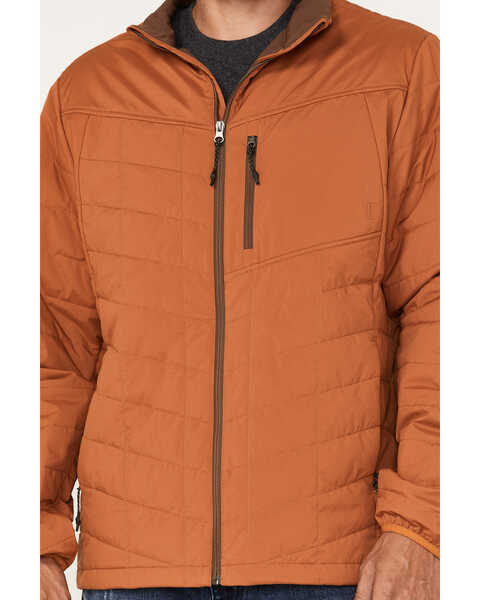 Image #3 - Brothers and Sons Men's Performance Lightweight Puffer Packable Jacket, Orange, hi-res