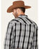 Cowboy Hardware Men's Hombre Large Plaid Print Long Sleeve Pearl Snap Western Shirt , Black, hi-res