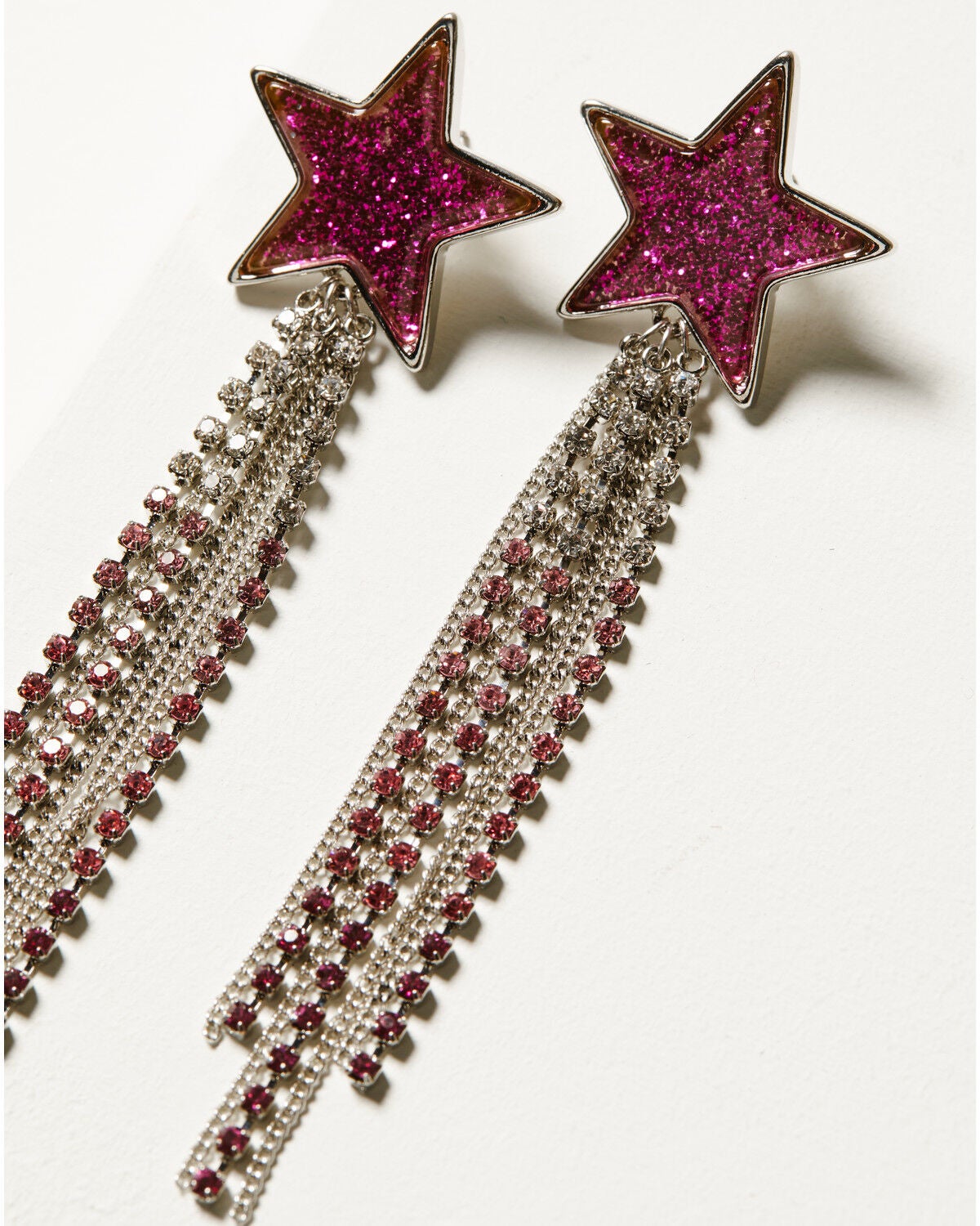 Image #2 - Idyllwind Women's Dangle Star Piedmont Earrings, Fuchsia, hi-res