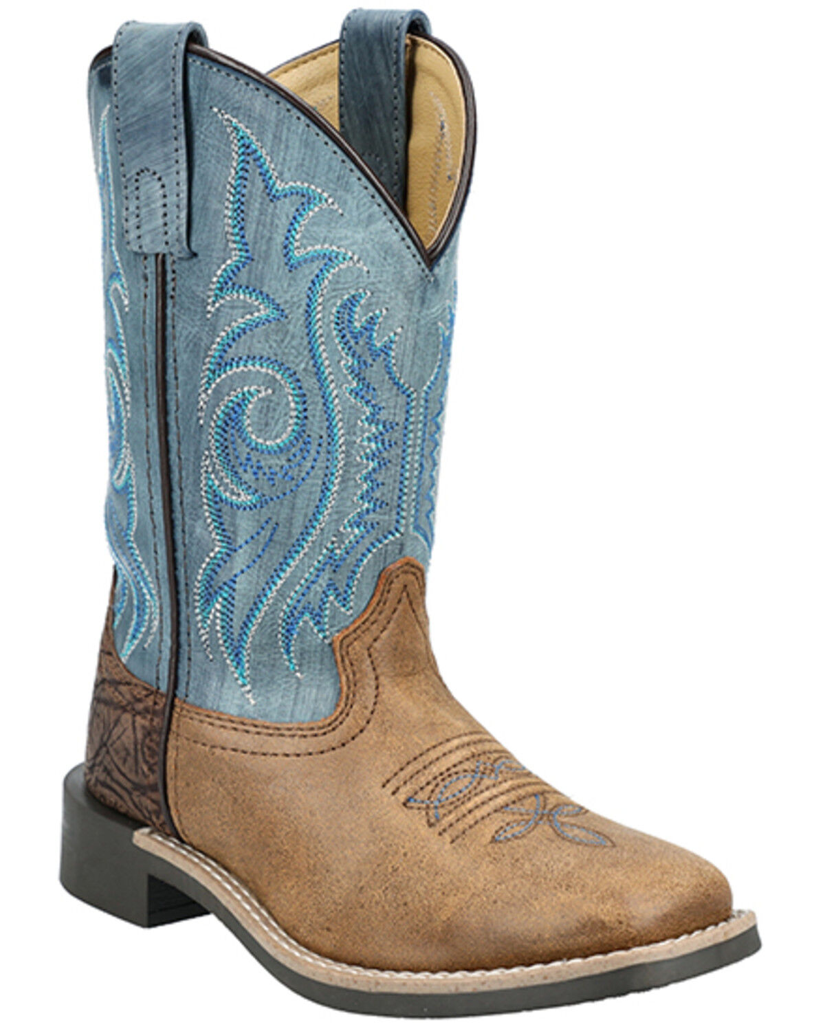 Image #1 - Smoky Mountain Boys' Cole Western Boots - Broad Square Toe, Brown, hi-res