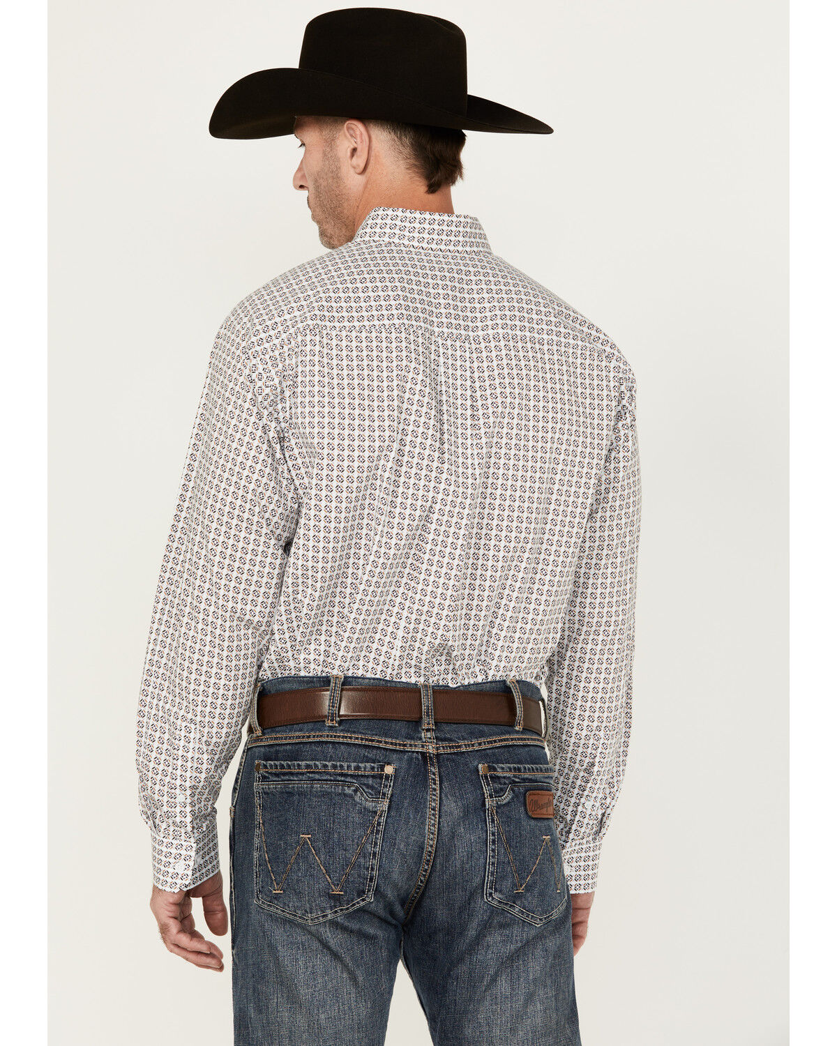 Image #4 - Cinch Men's Geo Print Long Sleeve Button-Down Stretch Western Shirt, White, hi-res