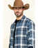 Image #3 - Pendleton Men's Fairbanks Plaid Button Long Sleeve Western Shirt , Blue, hi-res