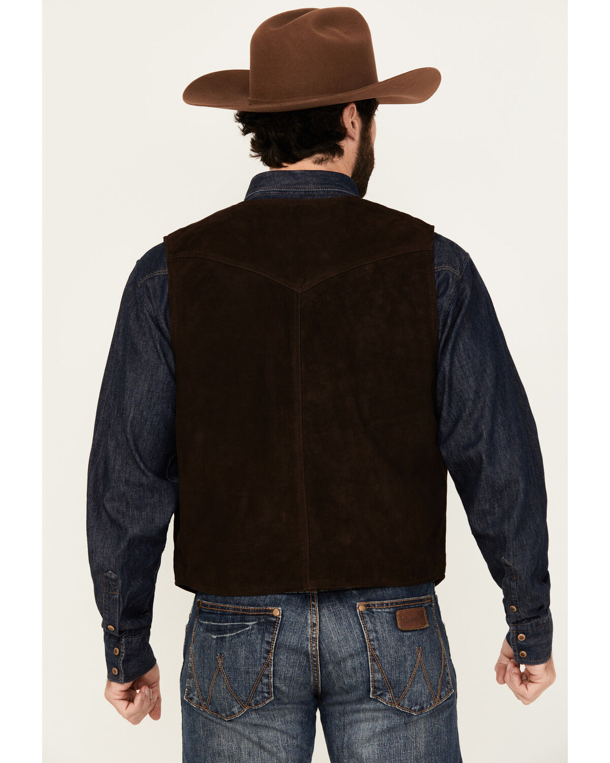Image #4 - Cody James Men's Angus 2.0 Suede Snap Vest, Brown, hi-res