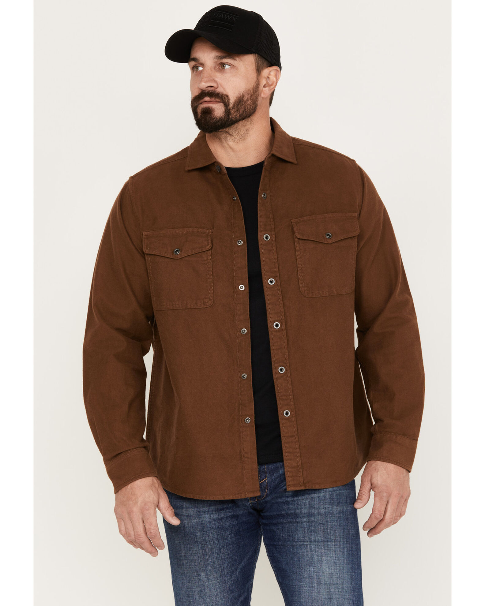 Mens moleskin top shirt jacket
