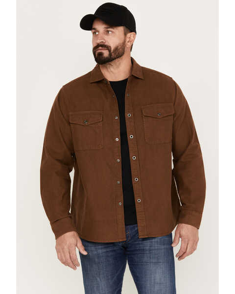 Image #1 - North River Men's Moleskin Western Shirt Jacket, Brown, hi-res