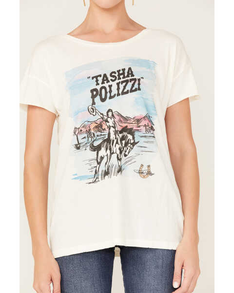 Image #3 - Tasha Polizzi Women's Title Watercolor Desert Scene Logo Graphic Tee, Ivory, hi-res