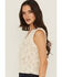 Image #2 - Shyanne Women's Tie-Front Crochet Sweater Vest, Ivory, hi-res