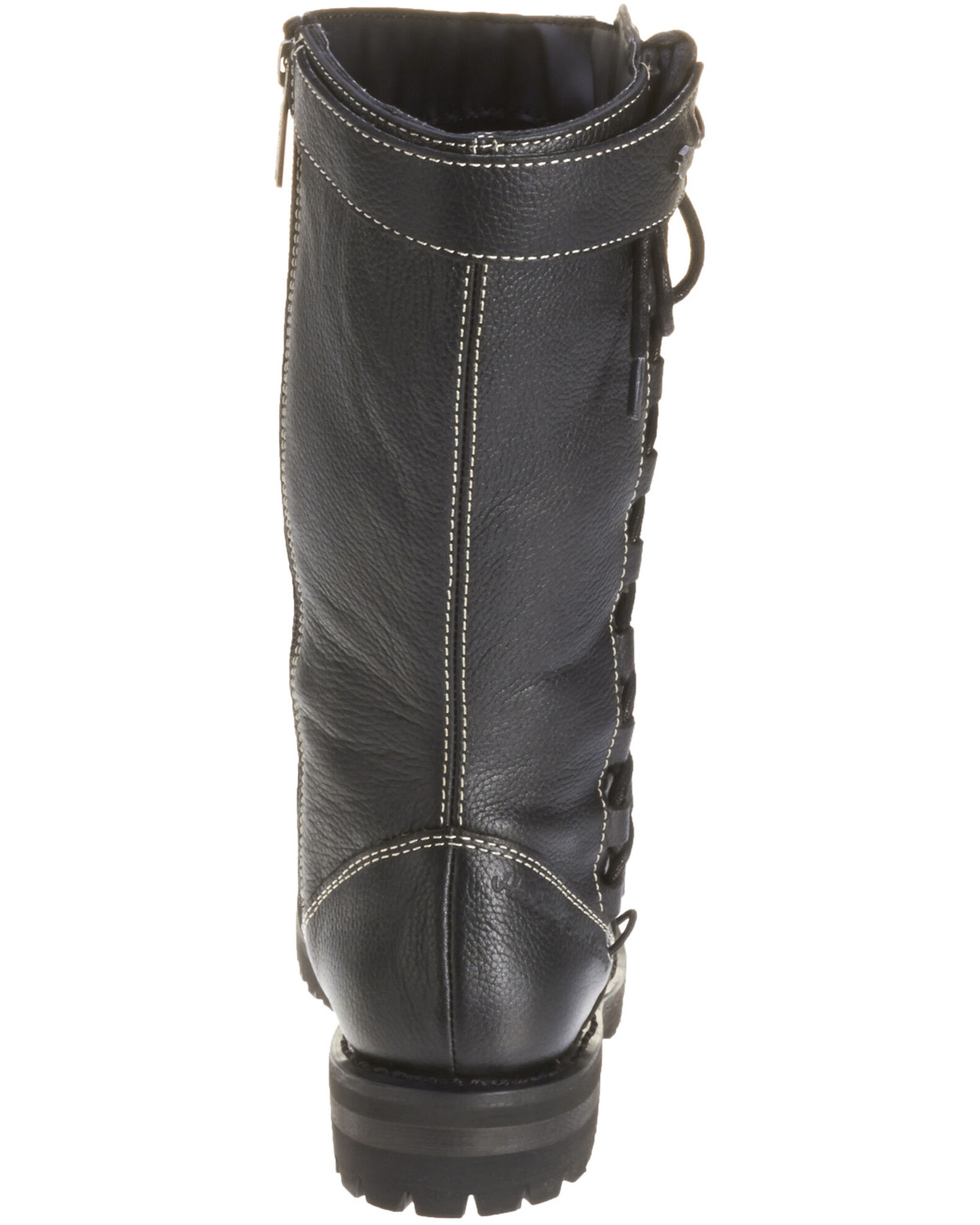 Image #4 - Harley Davidson Women's Melia Moto Boots - Round Toe, Black, hi-res