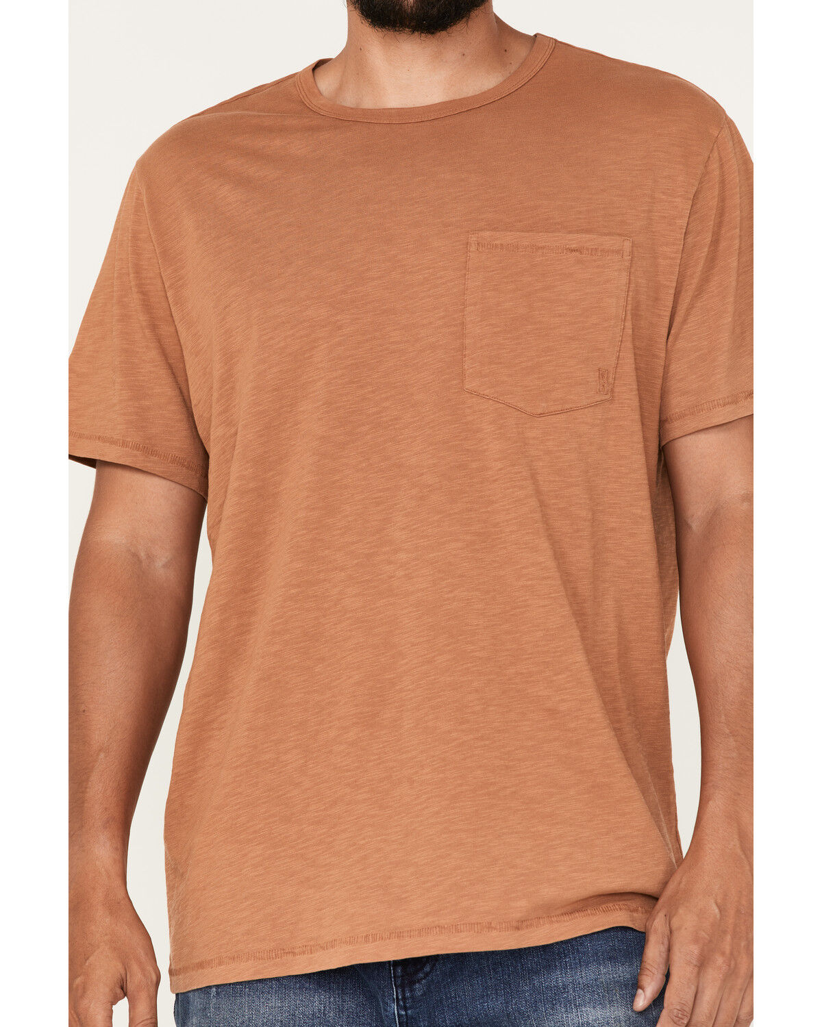 Image #3 - Brothers and Sons Men's Solid Basic Short Sleeve Pocket T-Shirt, Bronze, hi-res