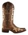 Circle G Women's Cross Embroidered Western Boots - Square Toe, Chocolate, hi-res