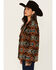Image #2 - Cotton & Rye Women's Southwestern Print Sherpa Blazer , Rust Copper, hi-res