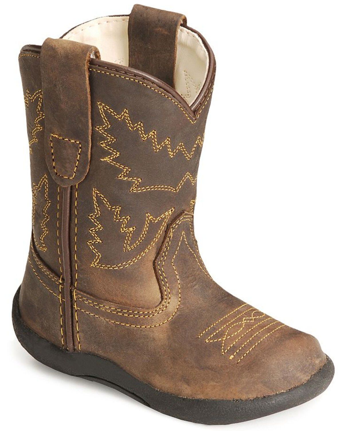 Old West Toddler Boys' Crazy Horse Boots - Round Toe, Crazyhorse, hi-res