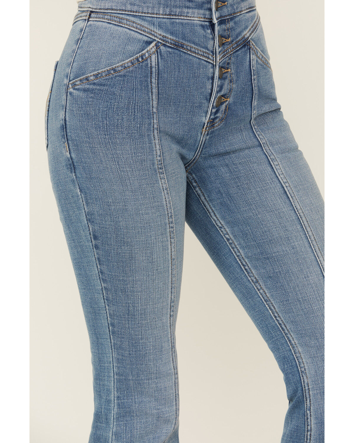 Image #3 - Idyllwind Women's Medium Wash Outlaw High Rise Super Flare Stretch Denim Jeans, Medium Wash, hi-res