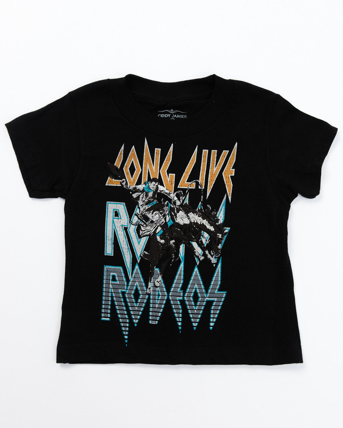 Image #1 - Cody James Toddler Boys' Long Live Cowboys Short Sleeve Graphic T-Shirt, Black, hi-res
