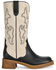 Image #2 - Azalea Wang Women's Mariana Western Boots - Square Toe, Black/white, hi-res