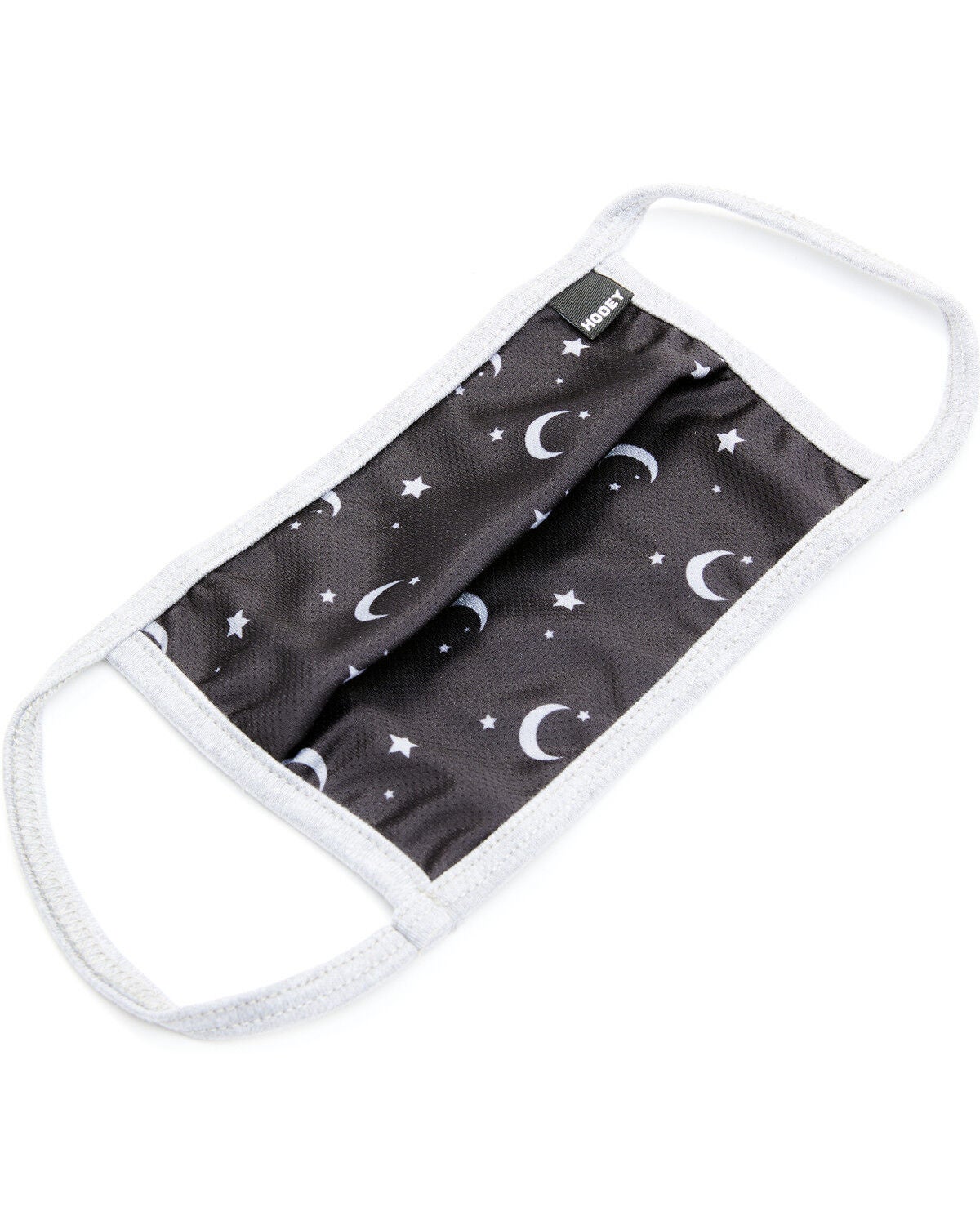 HOOey Grey Moon & Stars Print Face Mask., Charcoal, hi-res